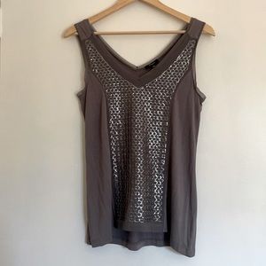 Grey sequin top